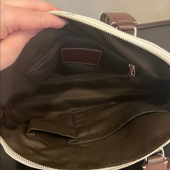 Coach Hampton Brown/Cream Pebbled Leather Satchel limited edition - Picture 8 of 16